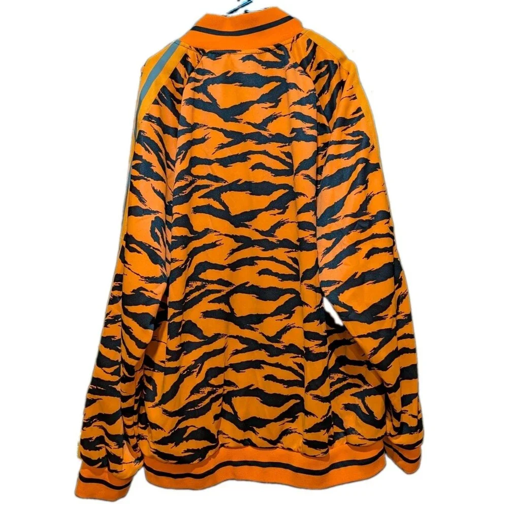 Men Tiger Reflective Jogging Track Suit Track Pants & Jacket Sweatsuit 3XL